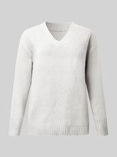 Load image into Gallery viewer, V-Neck Long Sleeve Knit Top