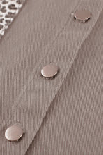 Load image into Gallery viewer, Double Take Leopard Contrast Denim Top