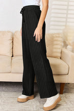 Load image into Gallery viewer, Basic Bae Full Size Ribbed Drawstring Hood Top and Straight Pants Set