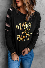 Load image into Gallery viewer, MERRY AND BRIGHT Graphic Long Sleeve Top