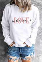 Load image into Gallery viewer, LOVE Round Neck Dropped Shoulder Sweatshirt