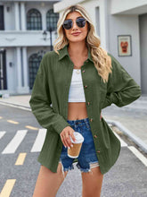 Load image into Gallery viewer, Button Up Collared Neck Long Sleeve Shirt