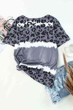 Load image into Gallery viewer, Leopard V-Neck Tee Shirt