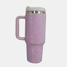 Load image into Gallery viewer, Rhinestone Stainless Steel Tumbler with Straw