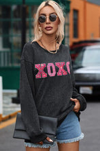 Load image into Gallery viewer, XOXO Round Neck Dropped Shoulder Sweatshirt