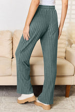Load image into Gallery viewer, Basic Bae Full Size Ribbed Drawstring Hood Top and Straight Pants Set