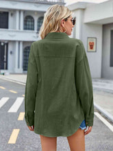 Load image into Gallery viewer, Button Up Collared Neck Long Sleeve Shirt