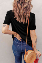 Load image into Gallery viewer, Graphic Round Neck Cutout Tee