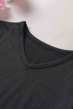 Load image into Gallery viewer, V-Neck Fringe Hem T-Shirt