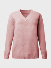 Load image into Gallery viewer, V-Neck Long Sleeve Knit Top