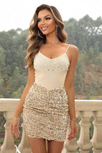 Load image into Gallery viewer, Sequin Spaghetti Strap Bodycon Dress