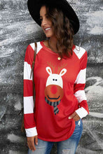 Load image into Gallery viewer, Reindeer Graphic Raglan Sleeve T-Shirt