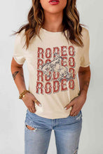 Load image into Gallery viewer, Letter Graphic Cuffed Tee Shirt