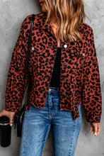 Load image into Gallery viewer, Double Take Leopard Print Raw Hem Jacket