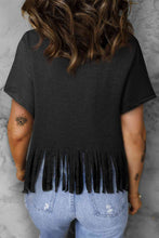 Load image into Gallery viewer, NASHVILLE TENNESSEE USA MUSIC CITY Graphic Fringe Hem Tee