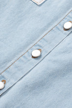 Load image into Gallery viewer, Double Take Leopard Contrast Denim Top