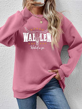 Load image into Gallery viewer, Graphic Round Neck Dropped Shoulder Sweatshirt