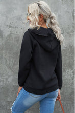 Load image into Gallery viewer, Lace Trim Zip-Up Hooded Jacket