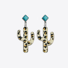 Load image into Gallery viewer, Turquoise Cactus Earrings