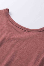 Load image into Gallery viewer, V-Neck Fringe Hem T-Shirt