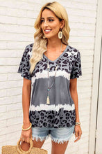 Load image into Gallery viewer, Leopard V-Neck Tee Shirt
