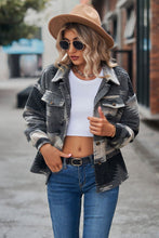 Load image into Gallery viewer, Printed Collared Neck Jacket