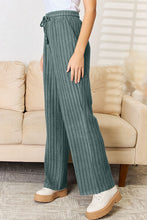 Load image into Gallery viewer, Basic Bae Full Size Ribbed Drawstring Hood Top and Straight Pants Set