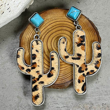 Load image into Gallery viewer, Turquoise Cactus Earrings