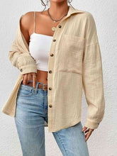 Load image into Gallery viewer, Textured Drop Shoulder Shirt Jacket