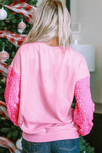 Load image into Gallery viewer, LOVE Heart Sequin Dropped Shoulder Sweatshirt