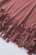 Load image into Gallery viewer, V-Neck Fringe Hem T-Shirt