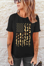 Load image into Gallery viewer, Stars and Stripes Graphic Round Neck Tee
