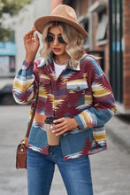 Load image into Gallery viewer, Printed Collared Neck Jacket