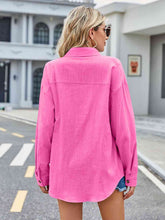 Load image into Gallery viewer, Button Up Collared Neck Long Sleeve Shirt