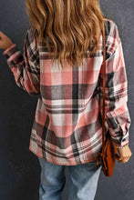 Load image into Gallery viewer, Double Take Plaid Dropped Shoulder Longline Shirt