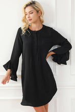 Load image into Gallery viewer, Round Neck Flare Sleeve Mini Dress