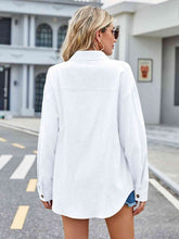 Load image into Gallery viewer, Button Up Collared Neck Long Sleeve Shirt