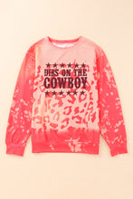 Load image into Gallery viewer, Round Neck Dropped Shoulder DIBS ON THE COWBOY Graphic Sweatshirt
