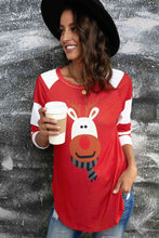 Load image into Gallery viewer, Reindeer Graphic Raglan Sleeve T-Shirt
