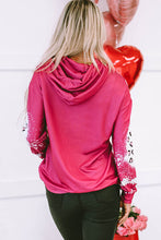 Load image into Gallery viewer, LOVE Heart Drawstring Dropped Shoulder Hoodie
