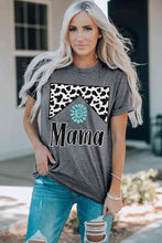 Load image into Gallery viewer, MAMA Graphic Cuffed Sleeve Round Neck Tee
