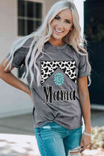 Load image into Gallery viewer, MAMA Graphic Cuffed Sleeve Round Neck Tee
