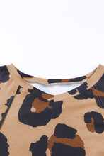 Load image into Gallery viewer, Full Size Leopard Print Round Neck Long Sleeve Tee
