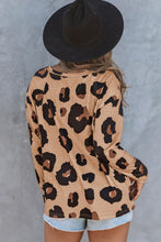 Load image into Gallery viewer, Full Size Leopard Print Round Neck Long Sleeve Tee
