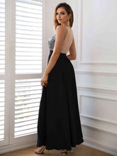 Load image into Gallery viewer, Contrast Sequin Sleeveless Maxi Dress
