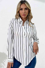 Load image into Gallery viewer, Vertical Stripes Button Down Shirt
