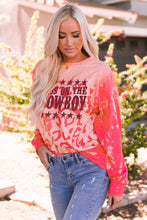 Load image into Gallery viewer, Round Neck Dropped Shoulder DIBS ON THE COWBOY Graphic Sweatshirt
