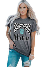 Load image into Gallery viewer, MAMA Graphic Cuffed Sleeve Round Neck Tee
