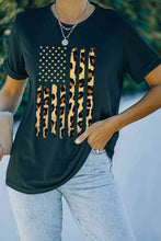 Load image into Gallery viewer, Stars and Stripes Graphic Round Neck Tee
