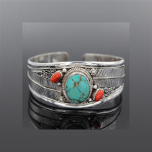 Load image into Gallery viewer, Turquoise Open Bracelet
